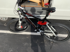 This is a picture of the new bike I purchased as both a reward and a way to slowly move from my power assist bike I bought after my broken ankle I received from a motorcycle accident.